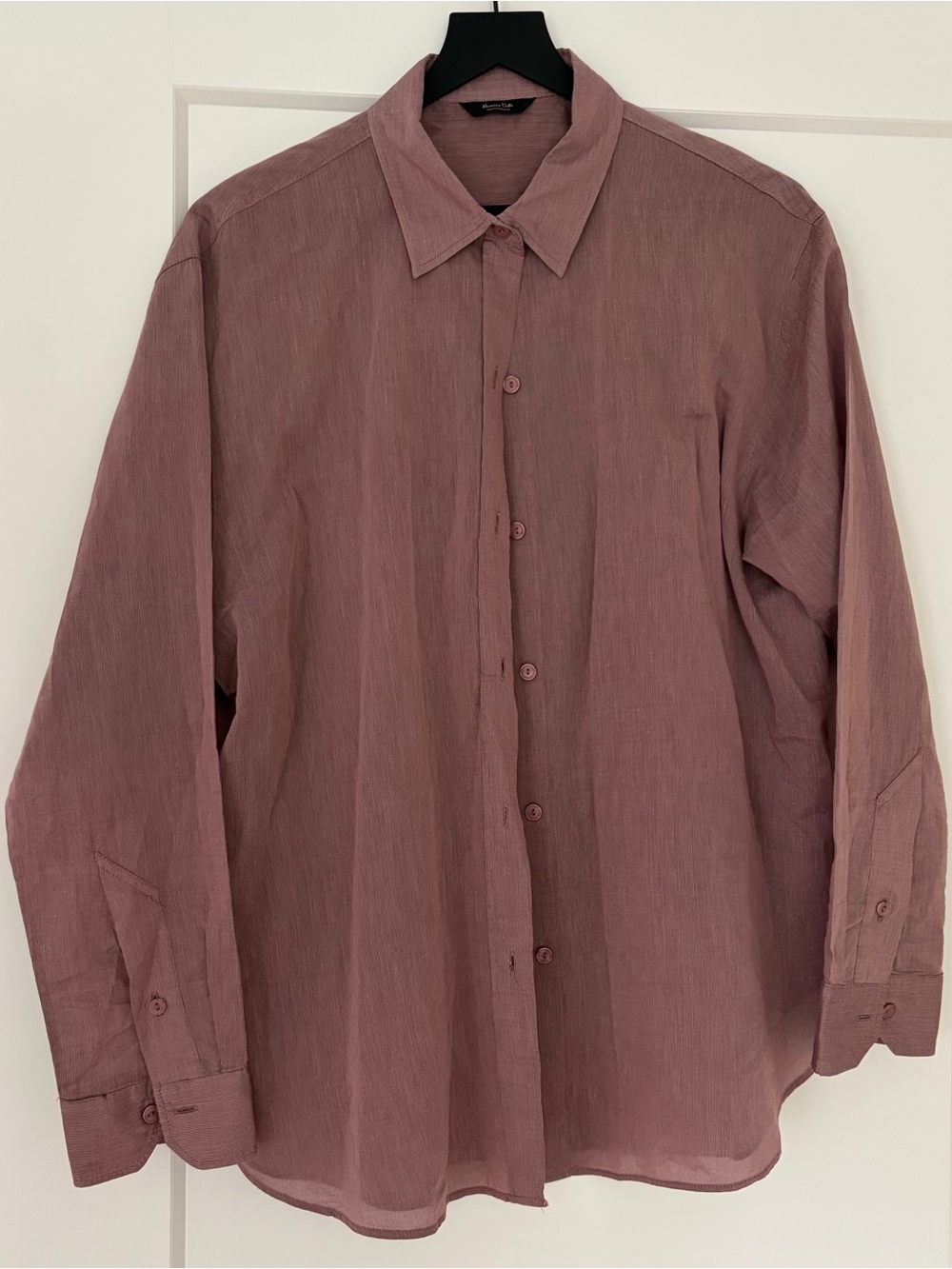 Massimo Dutti Women’s Button-Down Shirt in Dusty Mauve